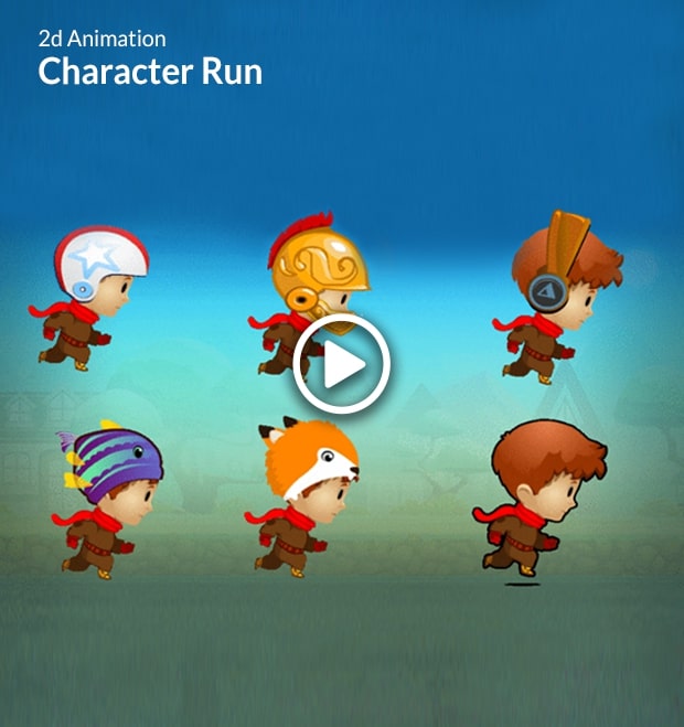 Character Run 2D Animations