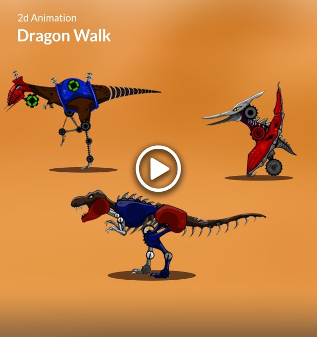 Dinosaur Walk 2D Animations