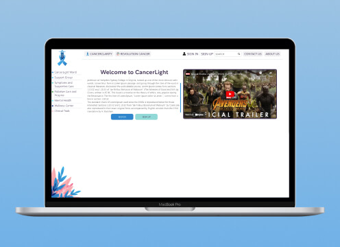 Cancer Light Web UI-UX