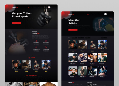 Hustle Ink Web UI-UX